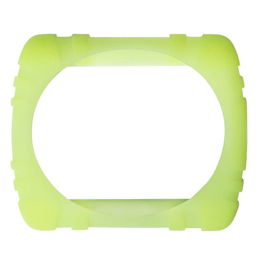 Green square wisdom protactive case frame with rounded corners on a white background