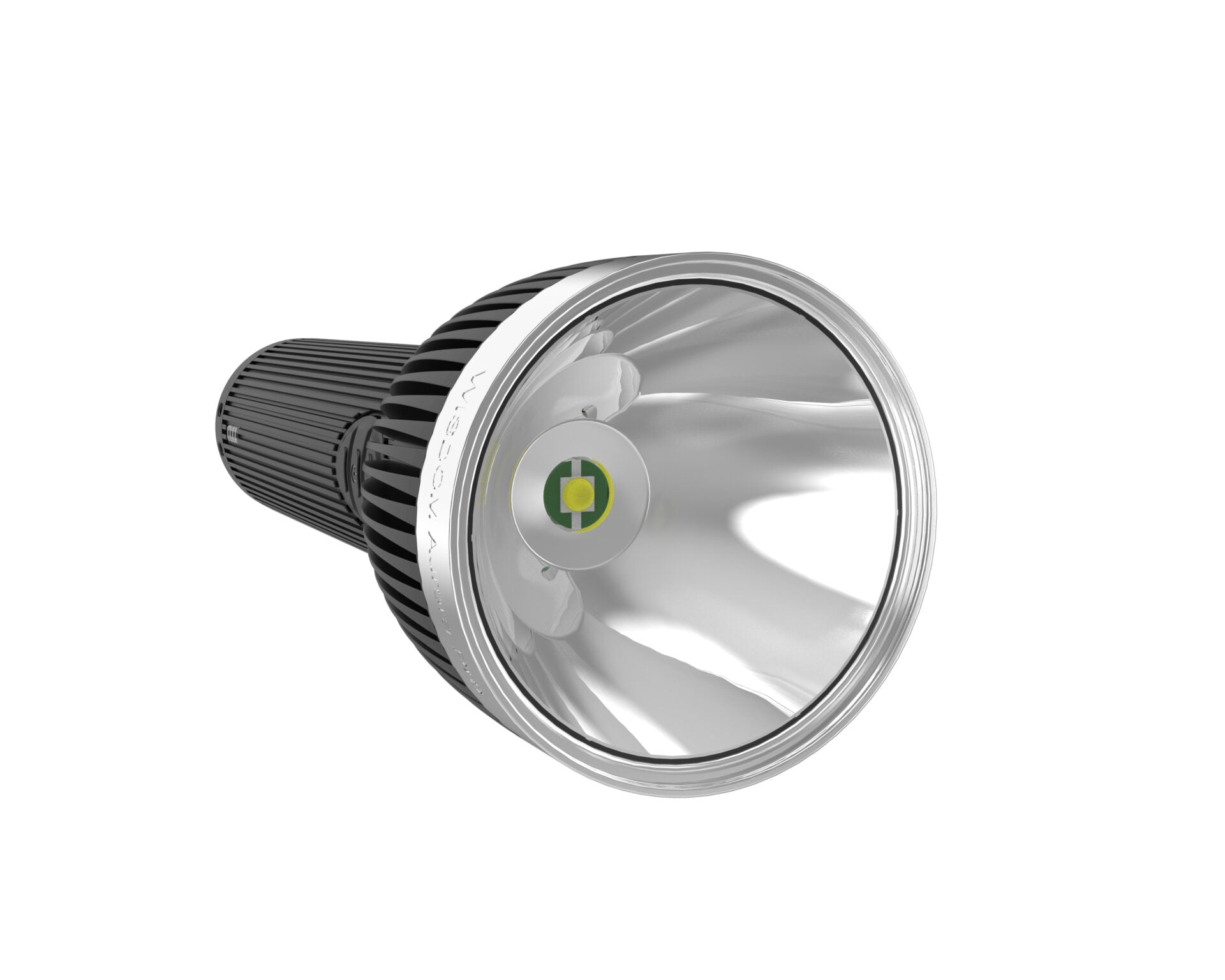 Wisdom Aurora Pro Flashlight front view with aluminum housing