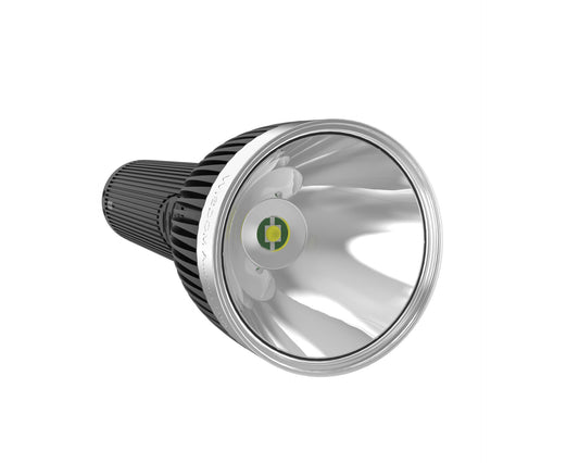 Wisdom Aurora Pro Flashlight front view with aluminum housing