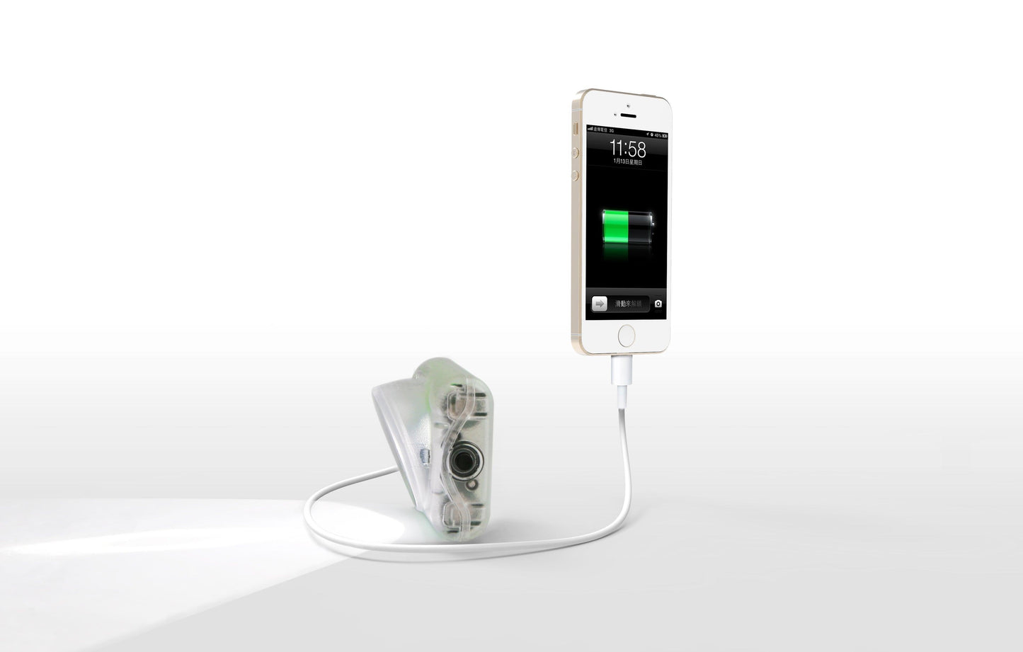 Wisdom 4A Cordless Cap Lamp with mobile USB Data cable for charging