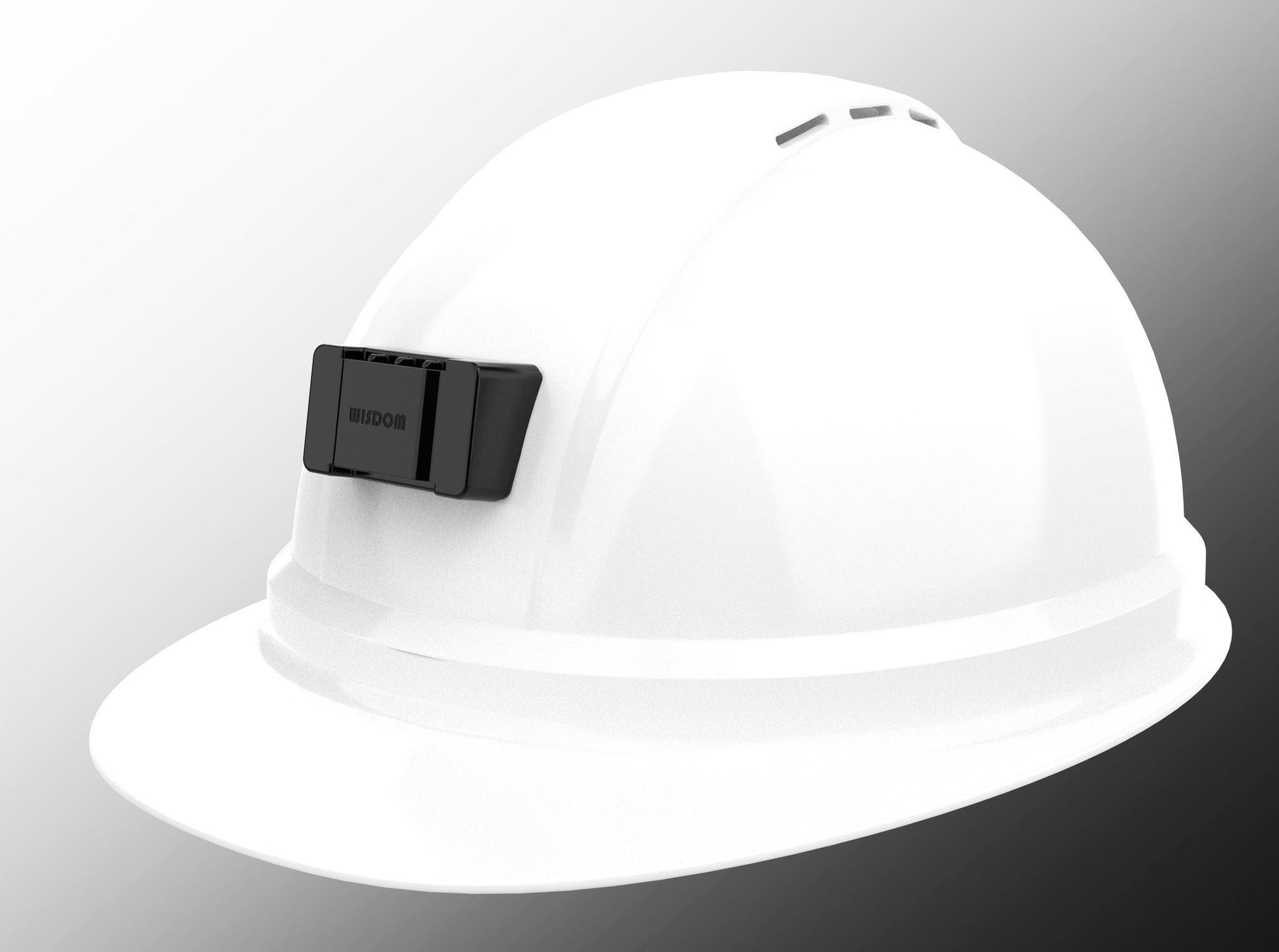 Wisdom Hard Hat Lamp Holder on safety helmet