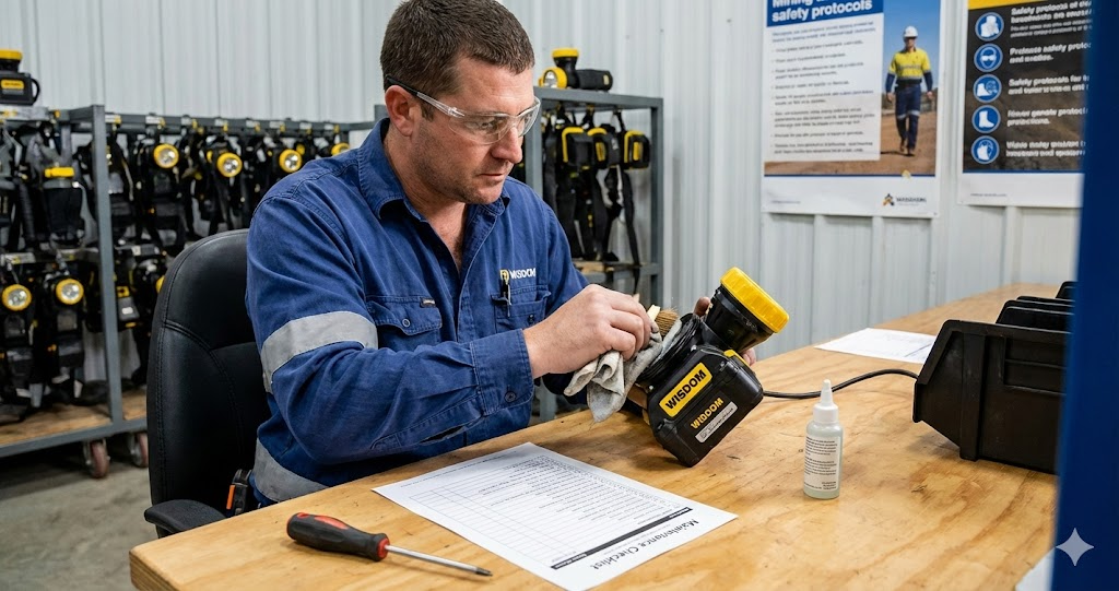 Mining cap lamp maintenance checklist for undergro   und safety