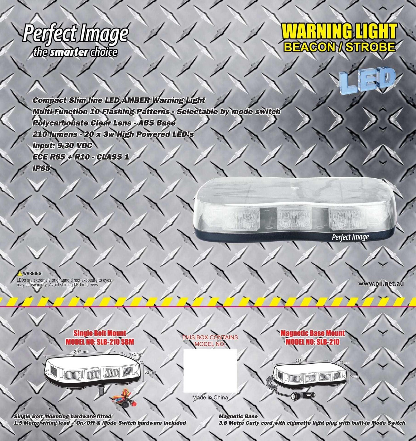 LED Amber Warning Light - Perfect Image 