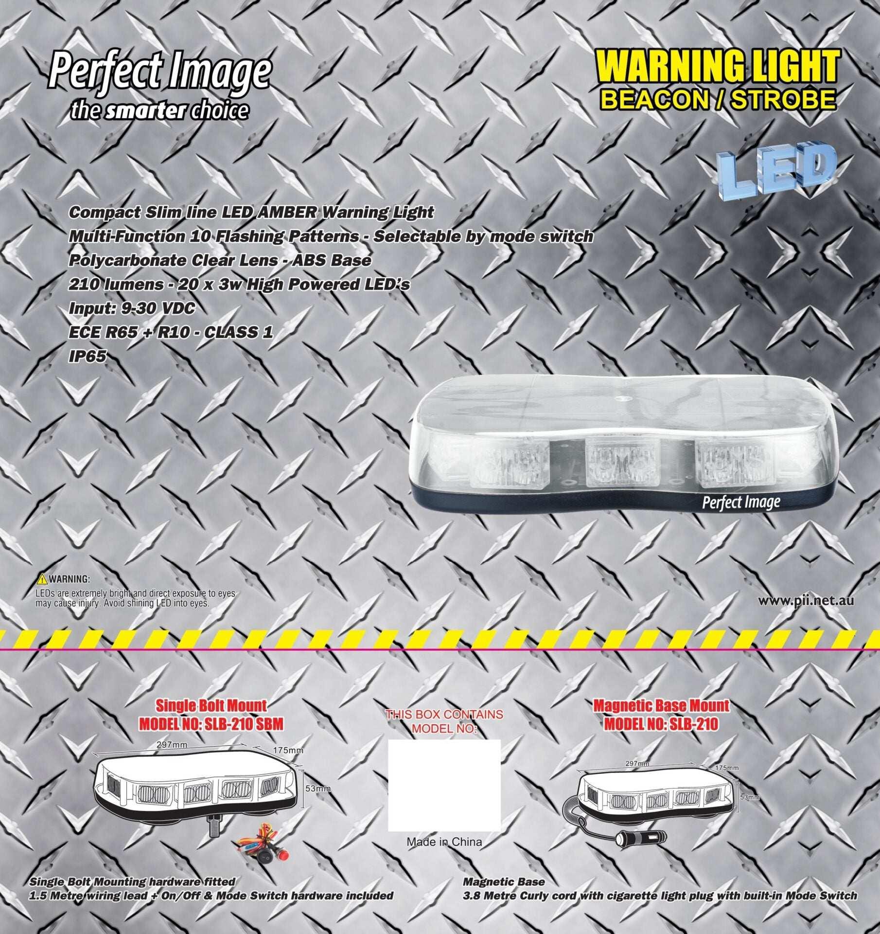 LED Amber Warning Light - Perfect Image 