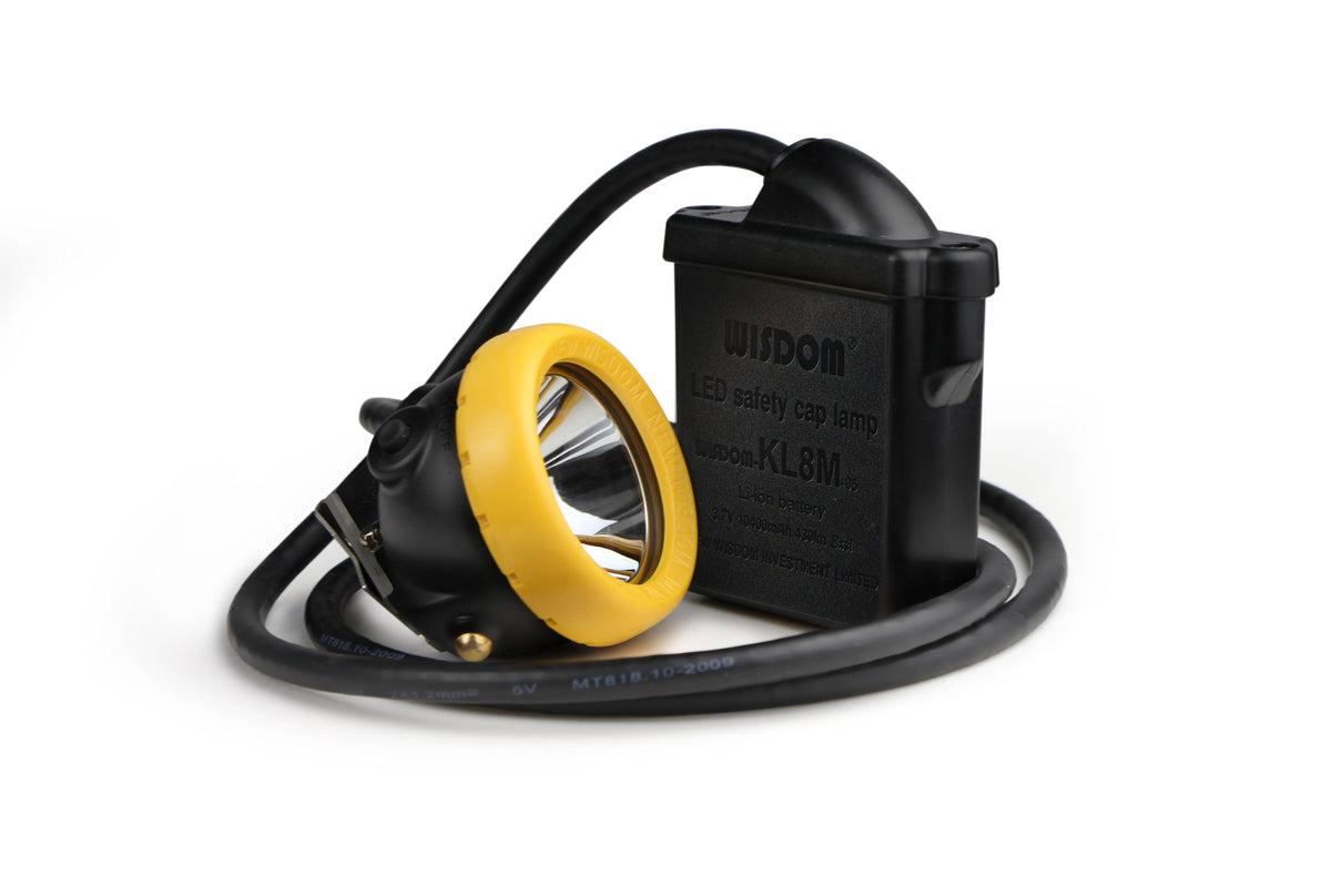 Wisdom KL8M Miners Cap Lamp – High-Power Underground Mining Light IP68 ...