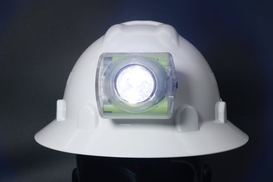 Wisdom HELIPAD hard hat with cap lamp holder